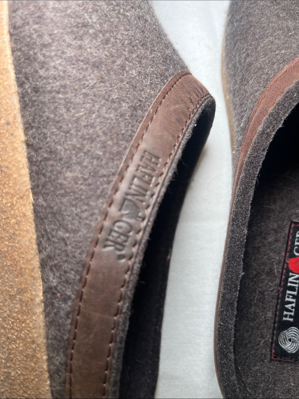 Haflinger Brown Wool Slip-On Clogs - Picture 10 of 11